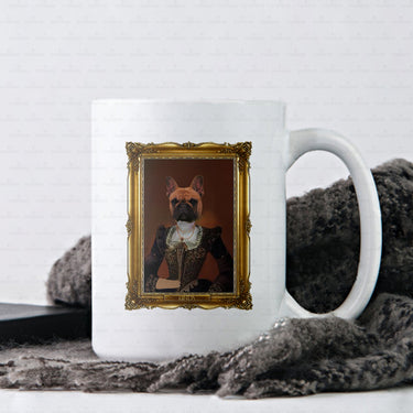 Personalized Dog Gift Idea - Royal Dog's Portrait 35 For Dog Lovers - White Mug